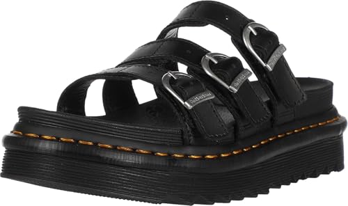 [Dr Martens] Blair 31520001 /追跡付 Dr. Martens Damskie sandały Blaire Slide, Czarna skóra hydro
